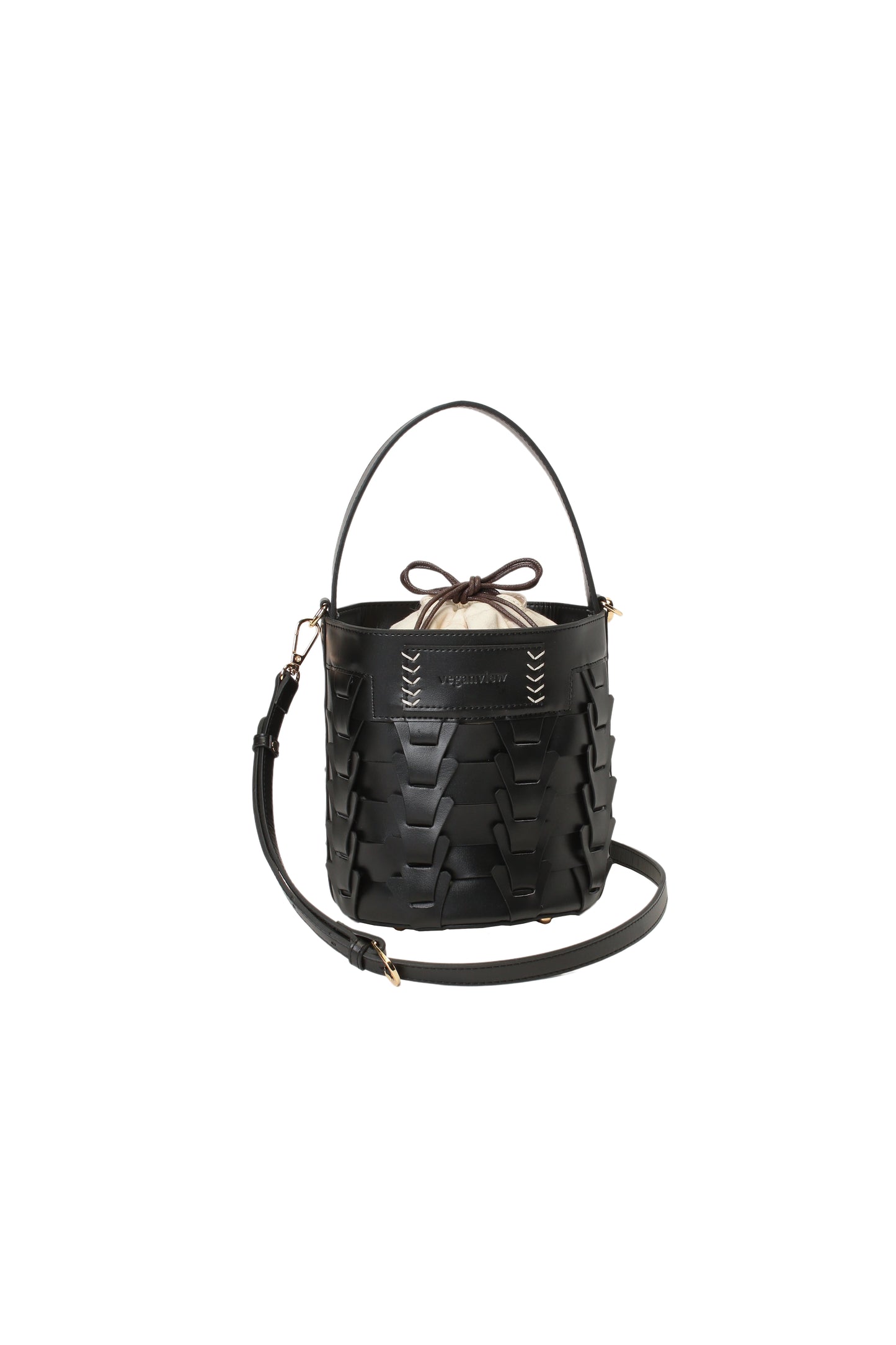 v piece mesh bucket bag