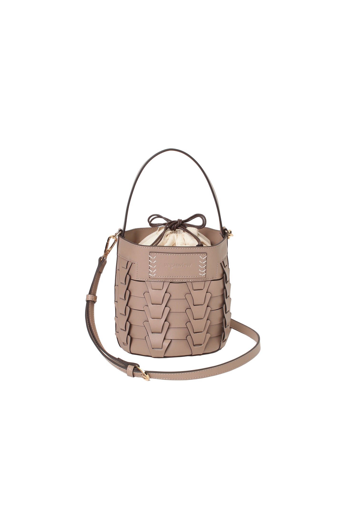 v piece mesh bucket bag