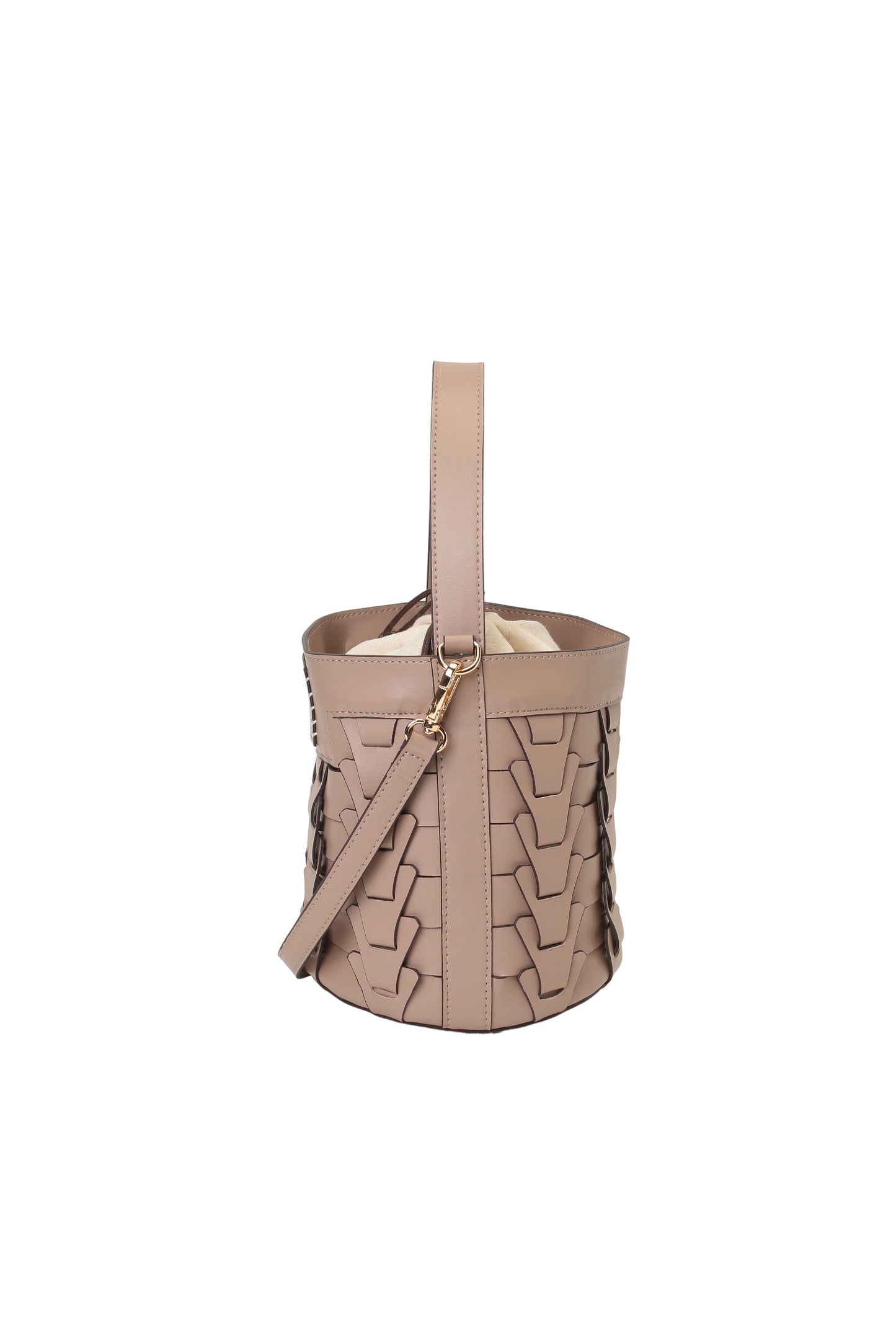 v piece mesh bucket bag