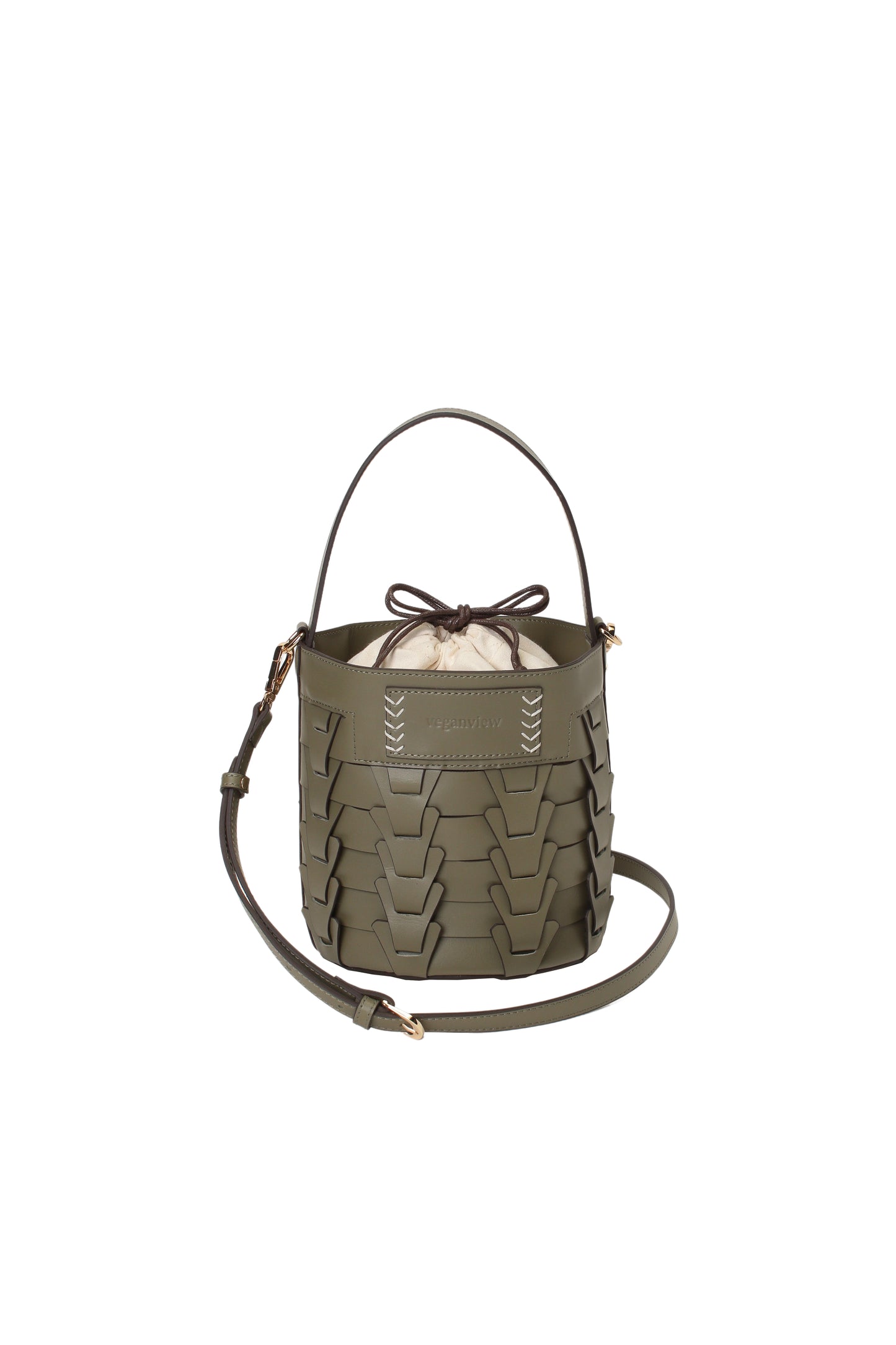 v piece mesh bucket bag